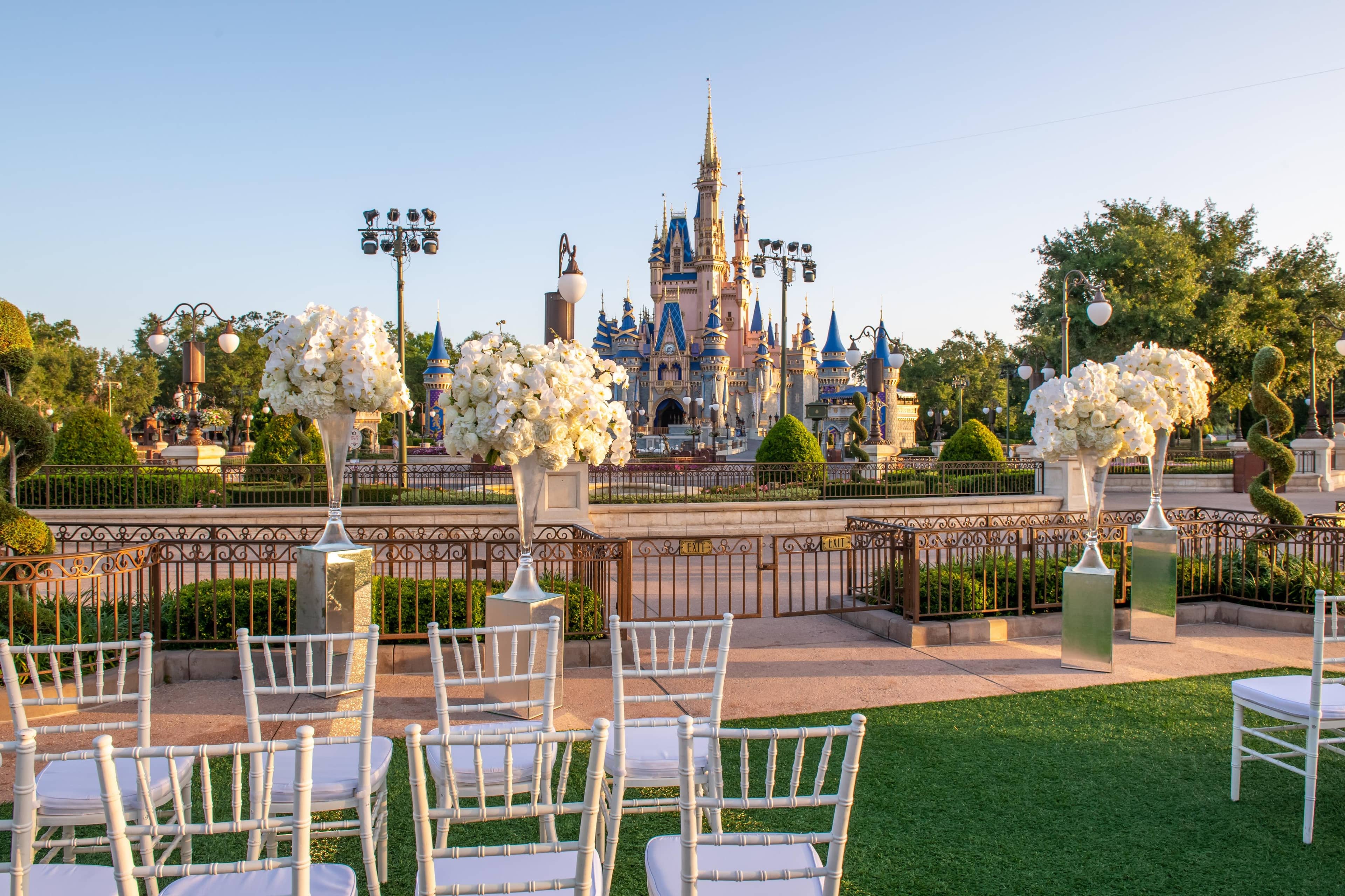 Luxury wedding reception venue with elegant decor